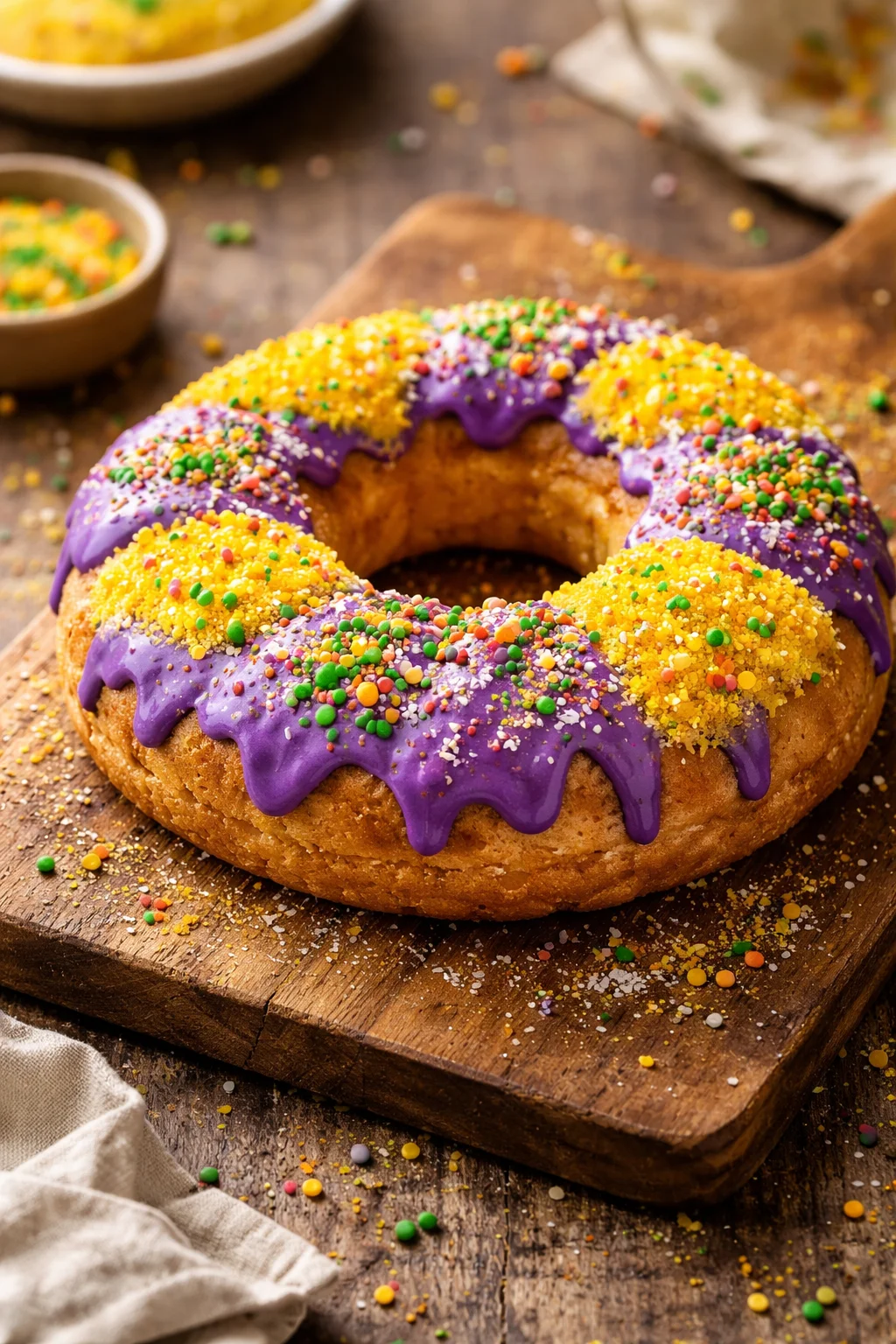 Deliciously Healthy Classic Mardi Gras King Cake Recipe