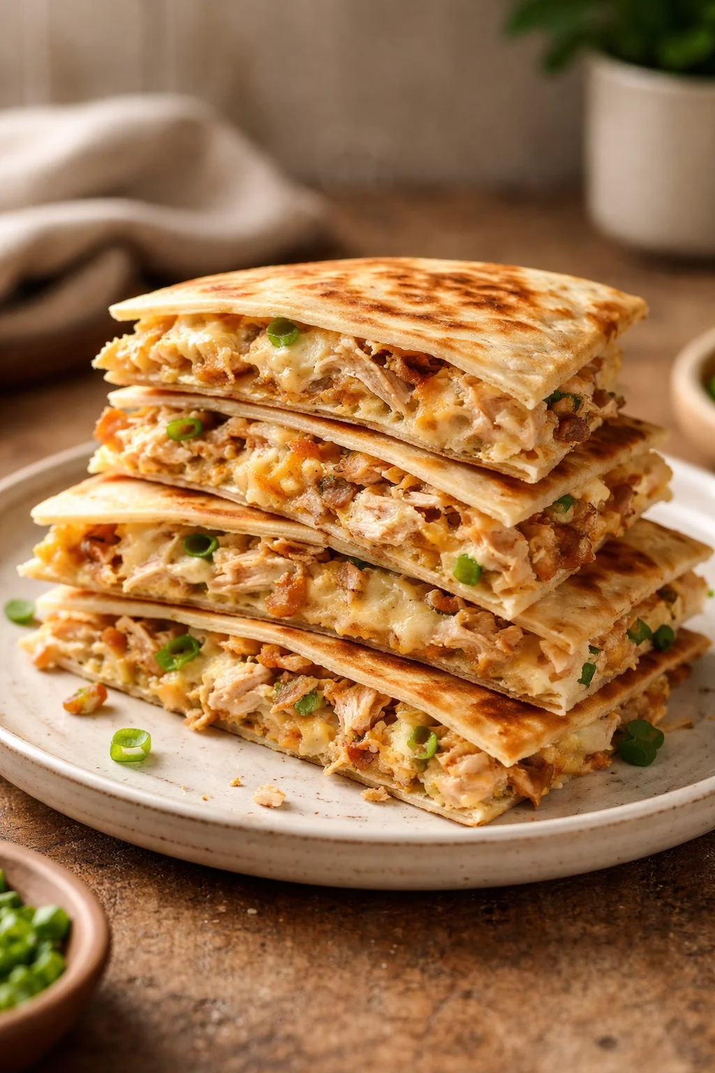 High-Protein Chicken Ranch Quesadilla
