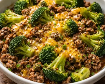 Keto Hamburger Broccoli Skillet