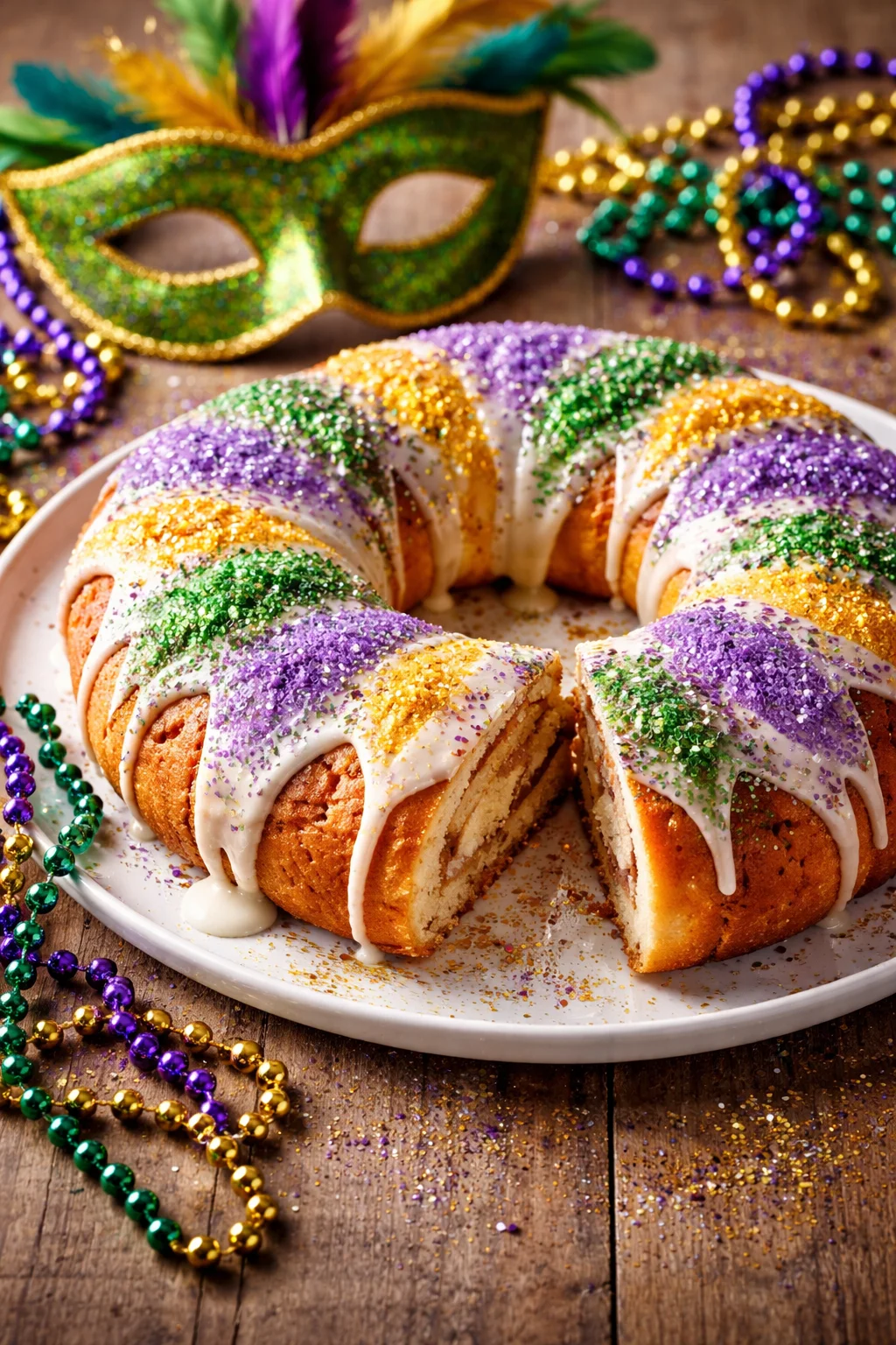 Authentic Mardi Gras King Cake