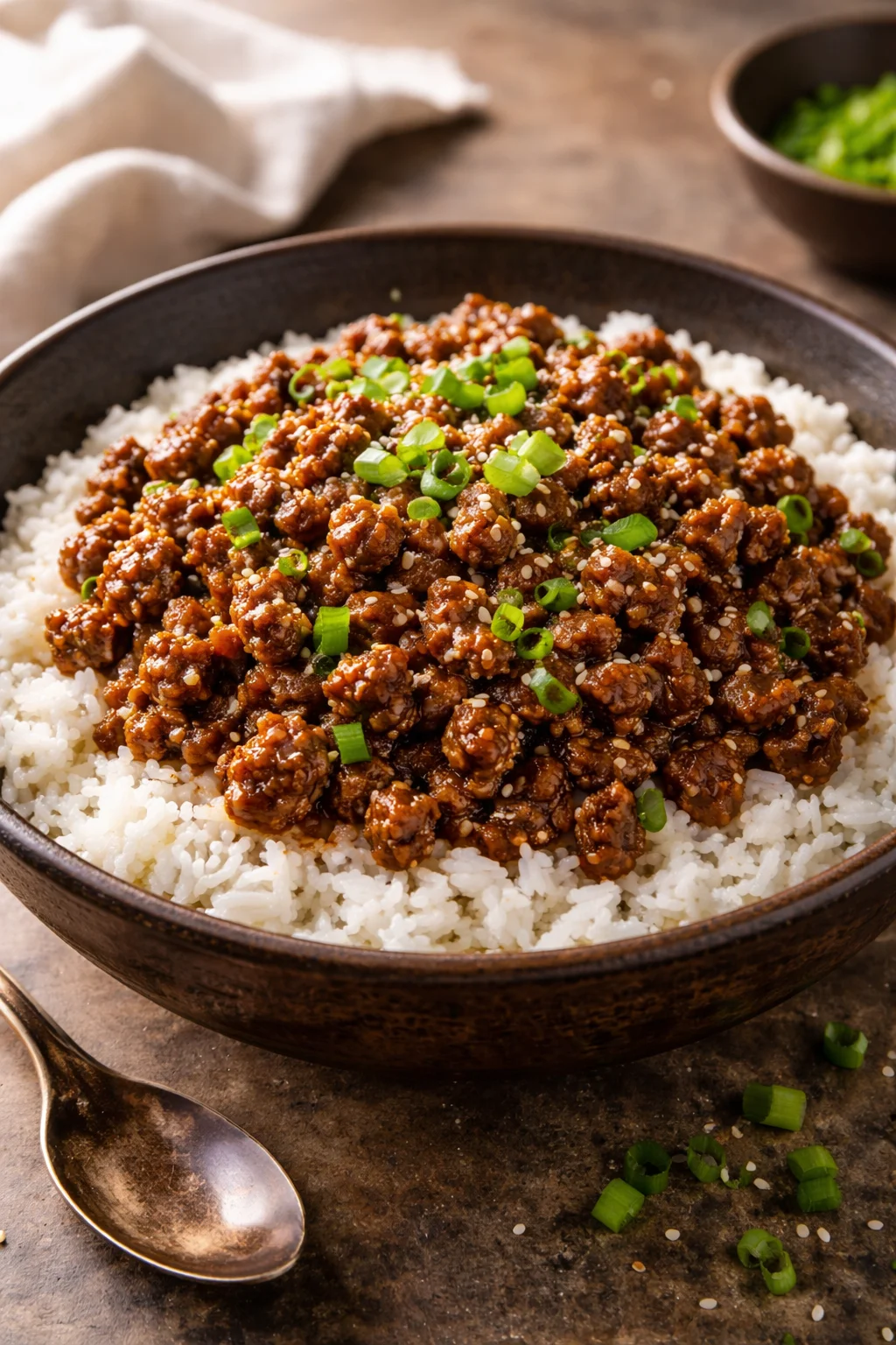Korean Ground Beef Bowl