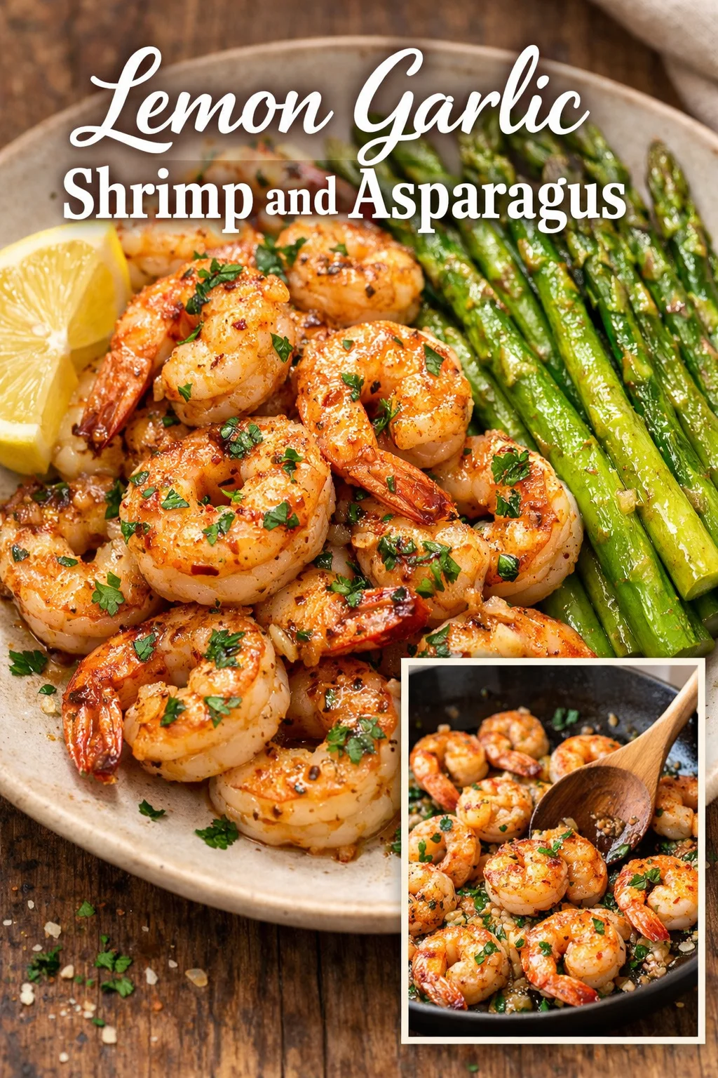 Lemon Garlic Shrimp and Asparagus