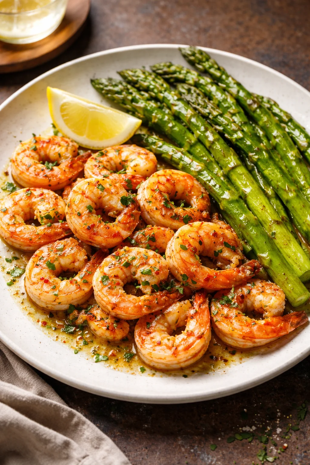 Lemon Garlic Shrimp and Asparagus