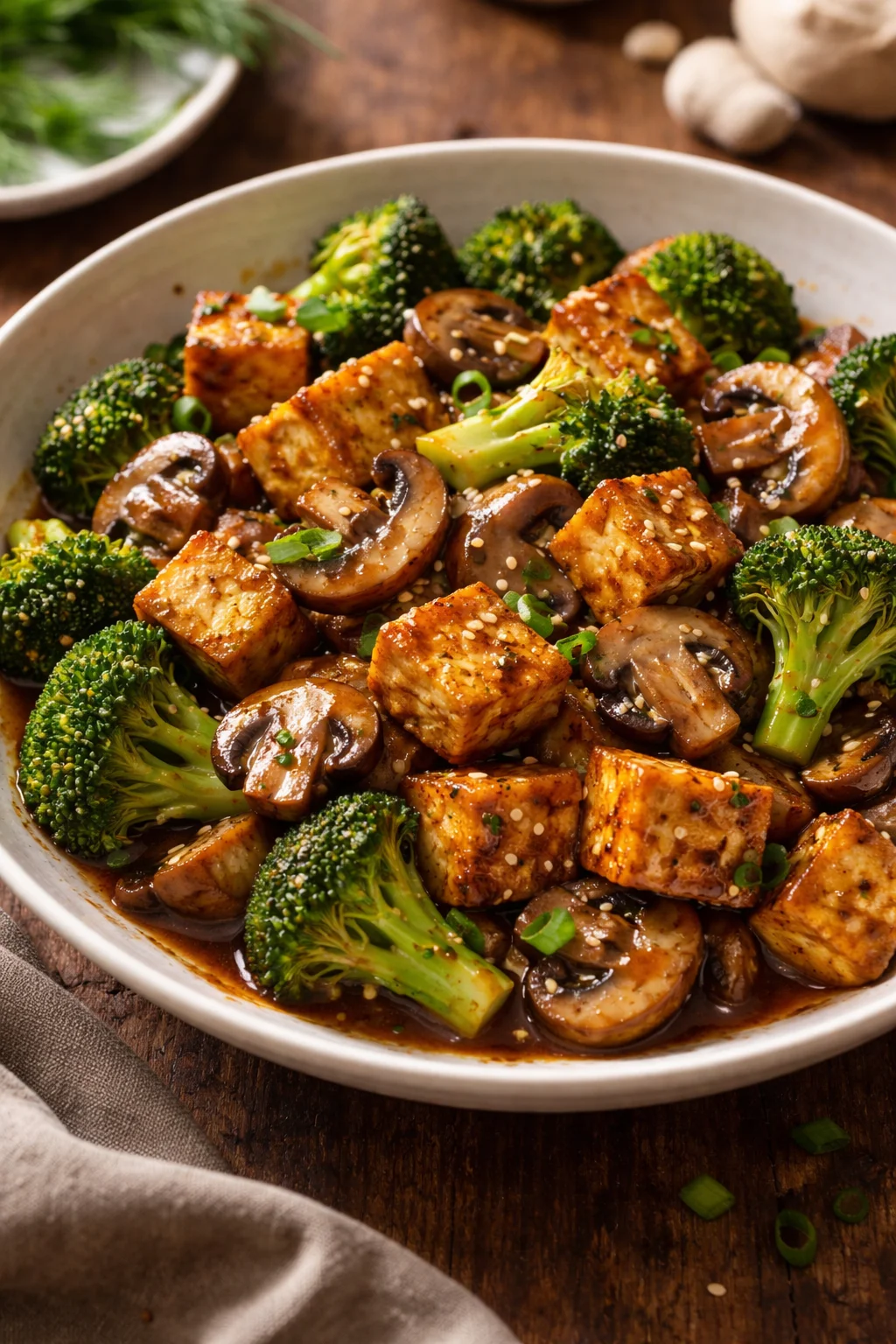 Mushroom and Tofu Stir-Fry
