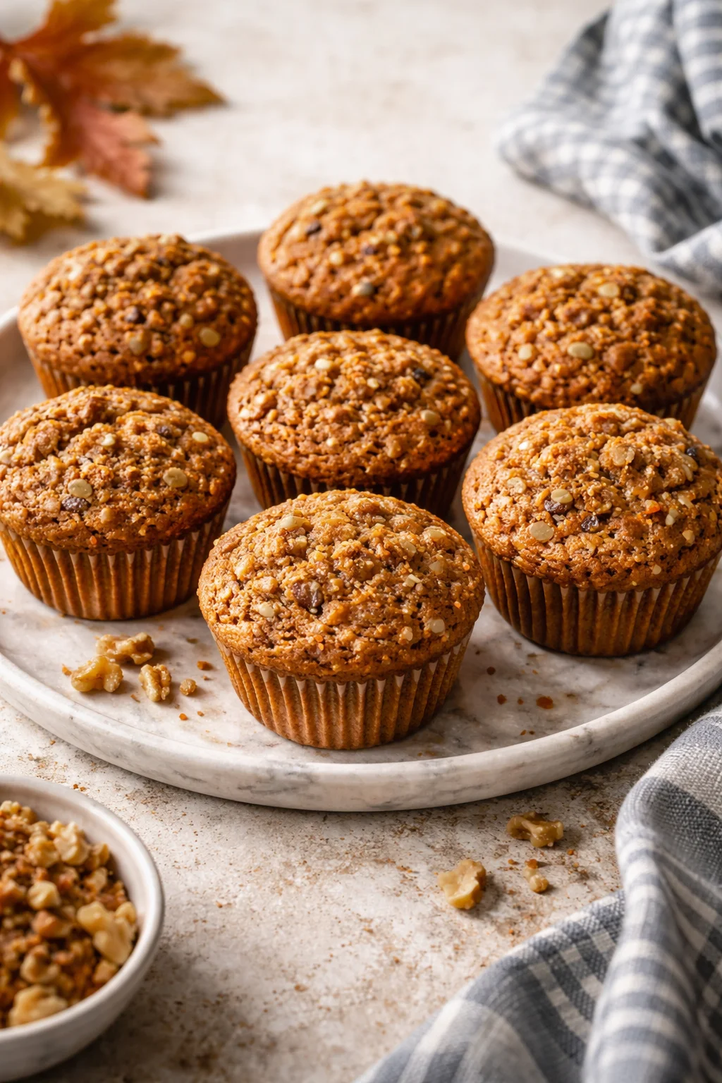 Oil-free Carrot Cake Muffins (Healthy Breakfast Idea)