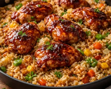 One-Pan BBQ Chicken and Rice