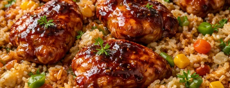 One-Pan BBQ Chicken and Rice
