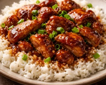 One-Pan Honey BBQ Chicken and Rice