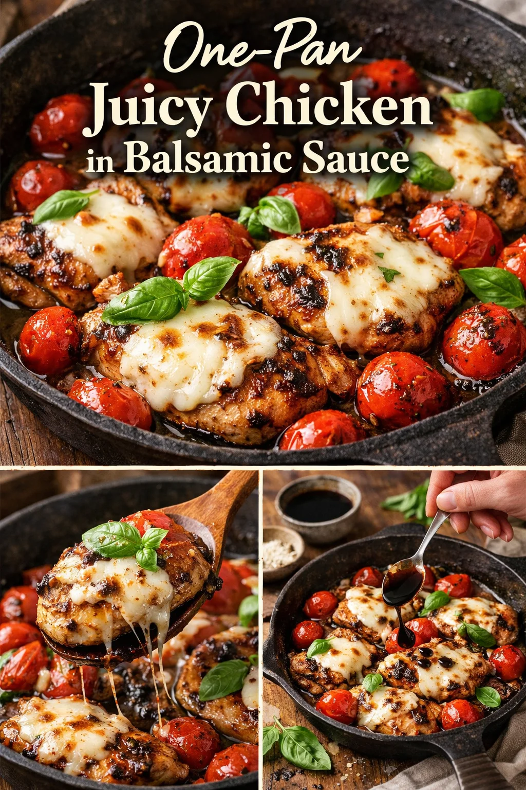 One-Pan Juicy Chicken in Balsamic Sauce