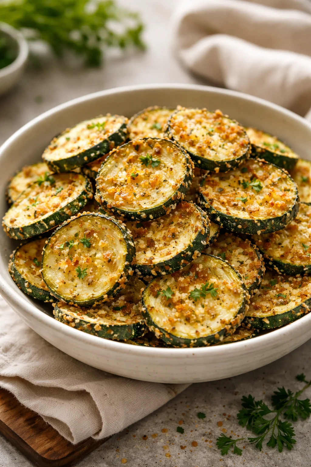 Oven-Baked Zucchini Chips