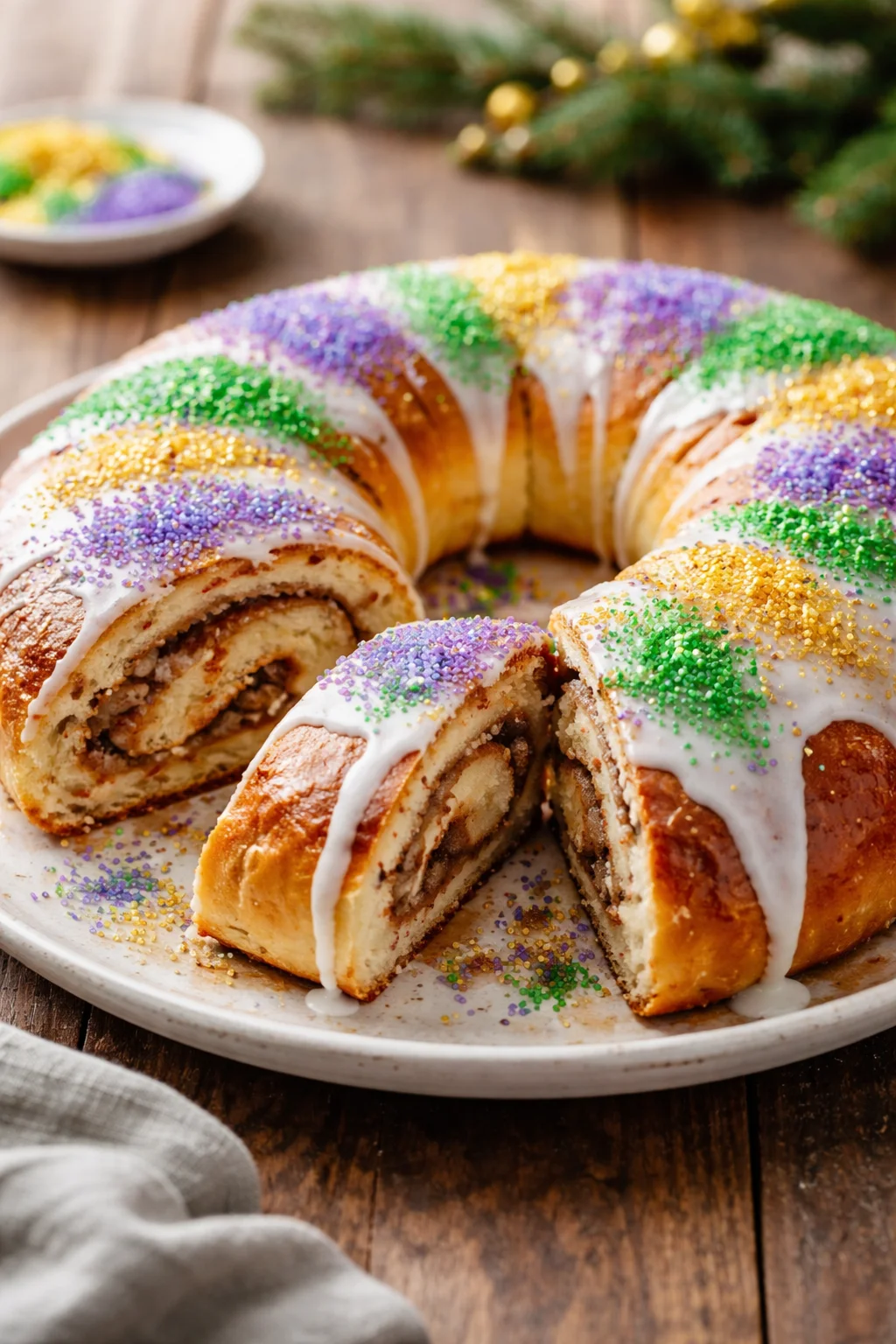 Perfect New Orleans King Cake Recipe with Easy Cream Cheese Filling