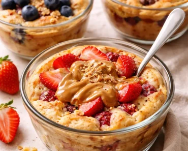 Single Serving Fluffy Baked Protein Pancake Bowls