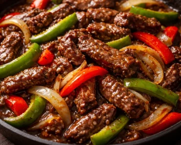 Sizzling Chinese Pepper Steak with Onions