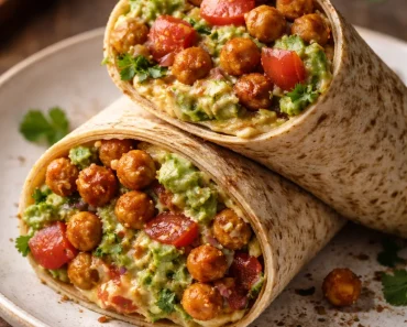Spicy Chickpea and Avocado Wrap