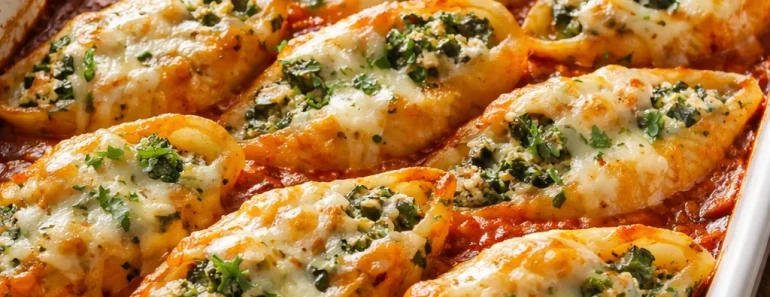 Spinach and Ricotta Stuffed Shells