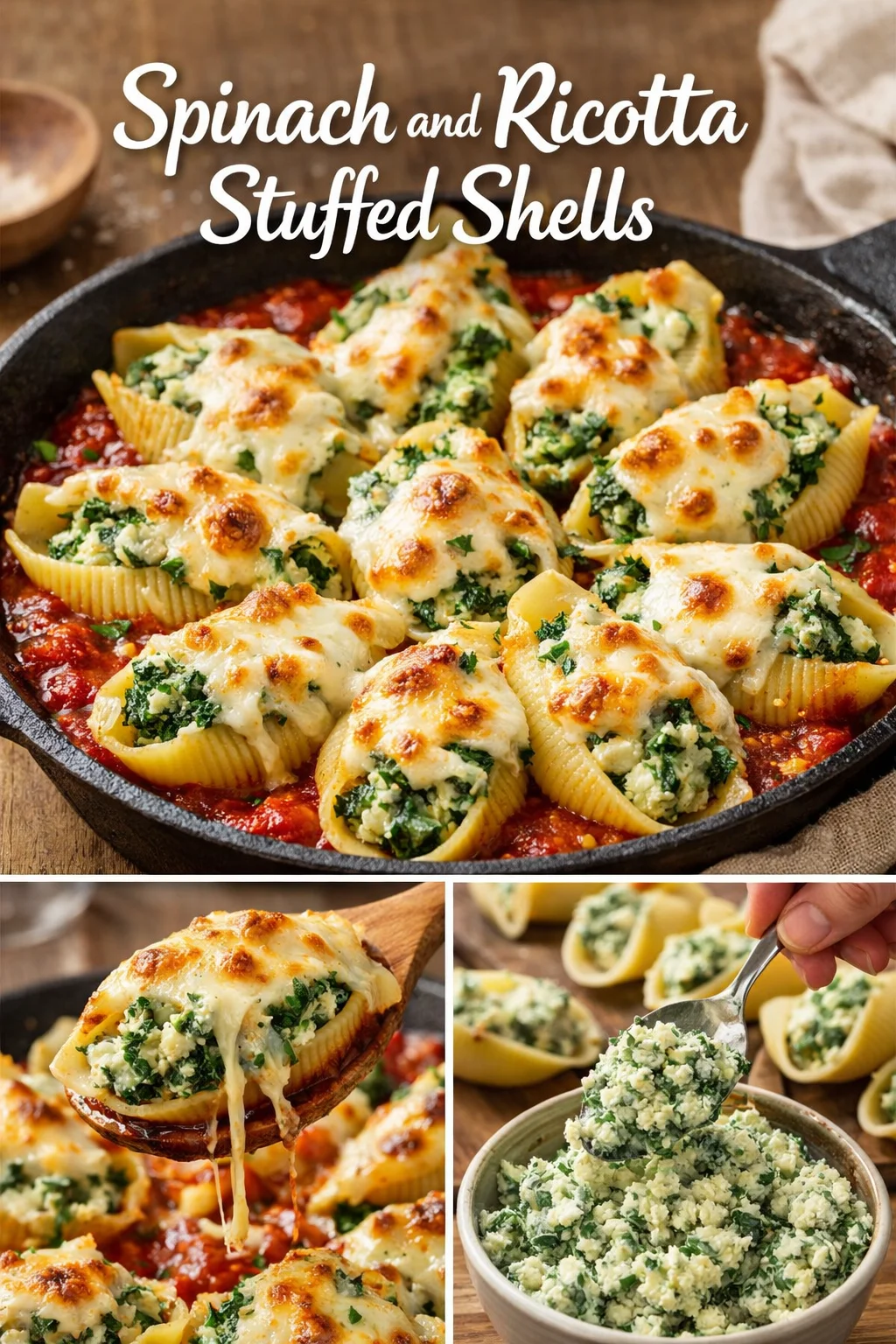 Spinach and Ricotta Stuffed Shells