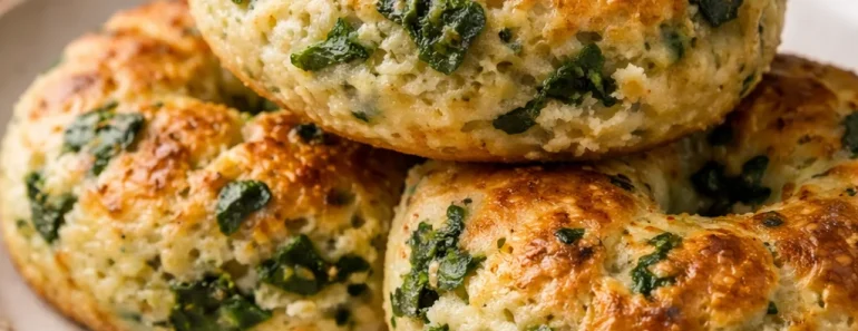 Spinach Cottage Cheese Flagels