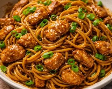 Sticky Garlic Chicken Noodles