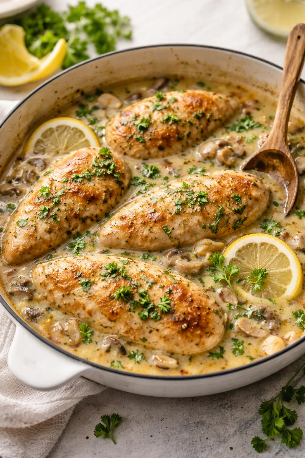 Chicken in White Wine Sauce