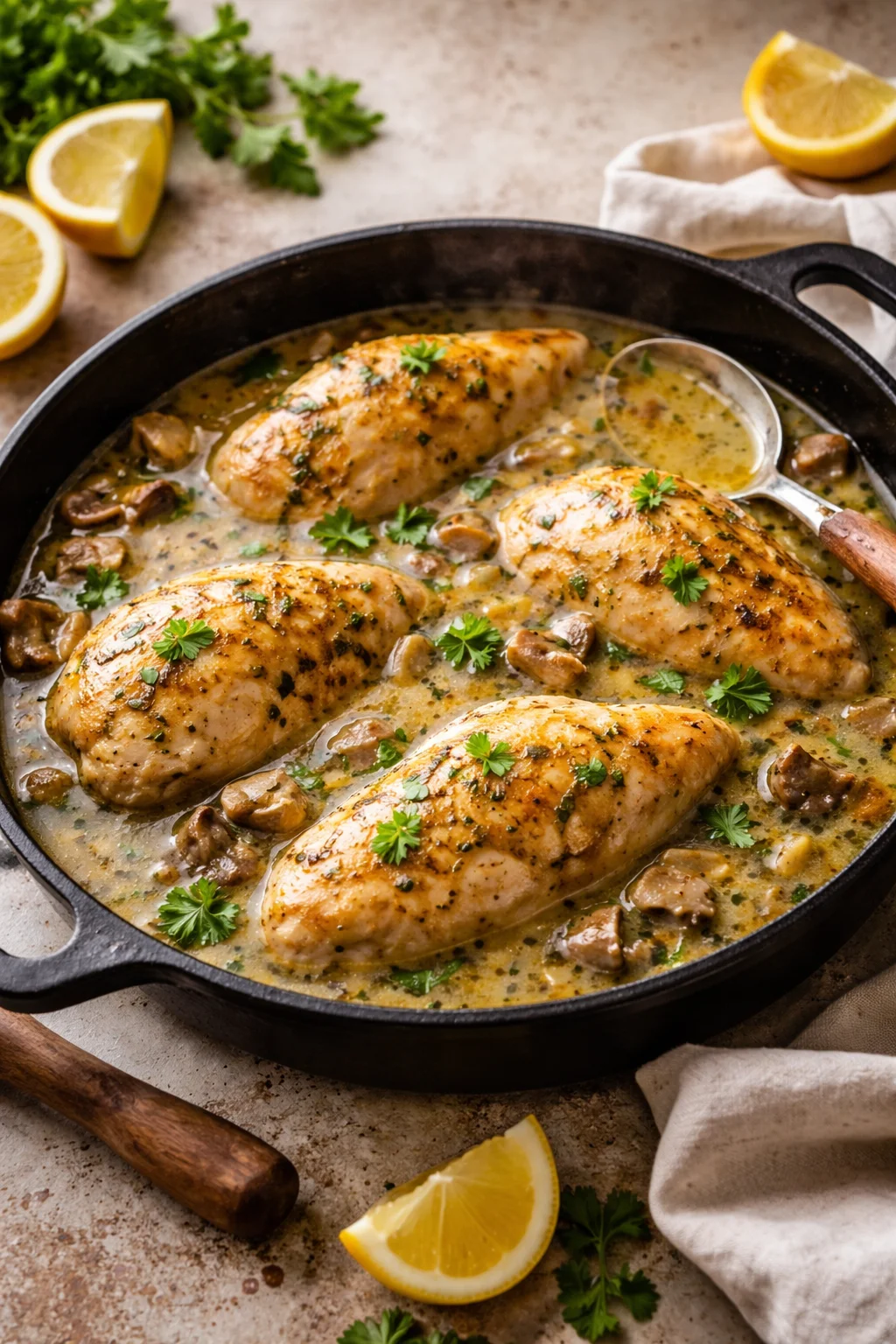 Chicken in White Wine Sauce
