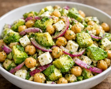 Chickpea Feta Avocado Salad