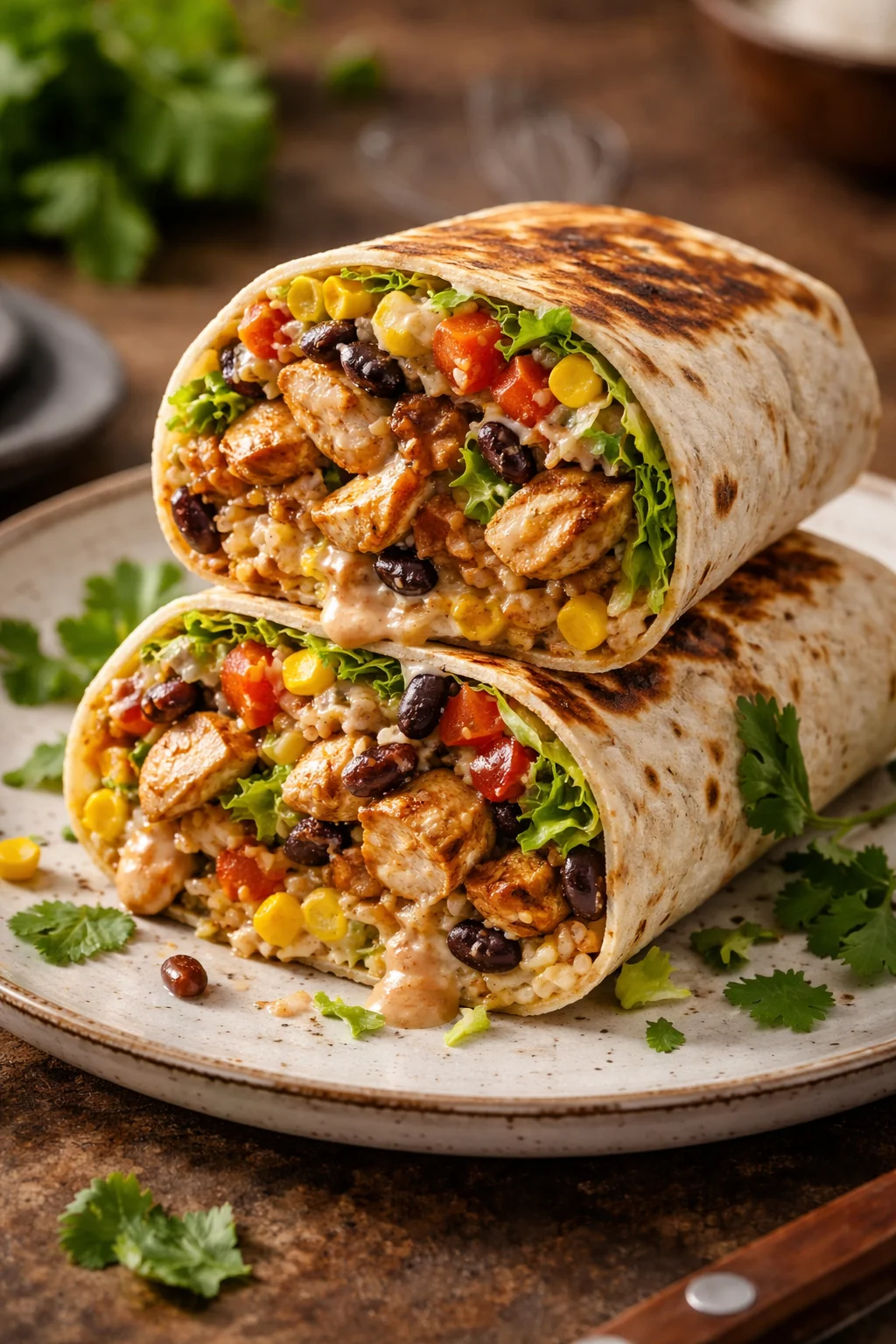 Chipotle Ranch Grilled Chicken Burrito