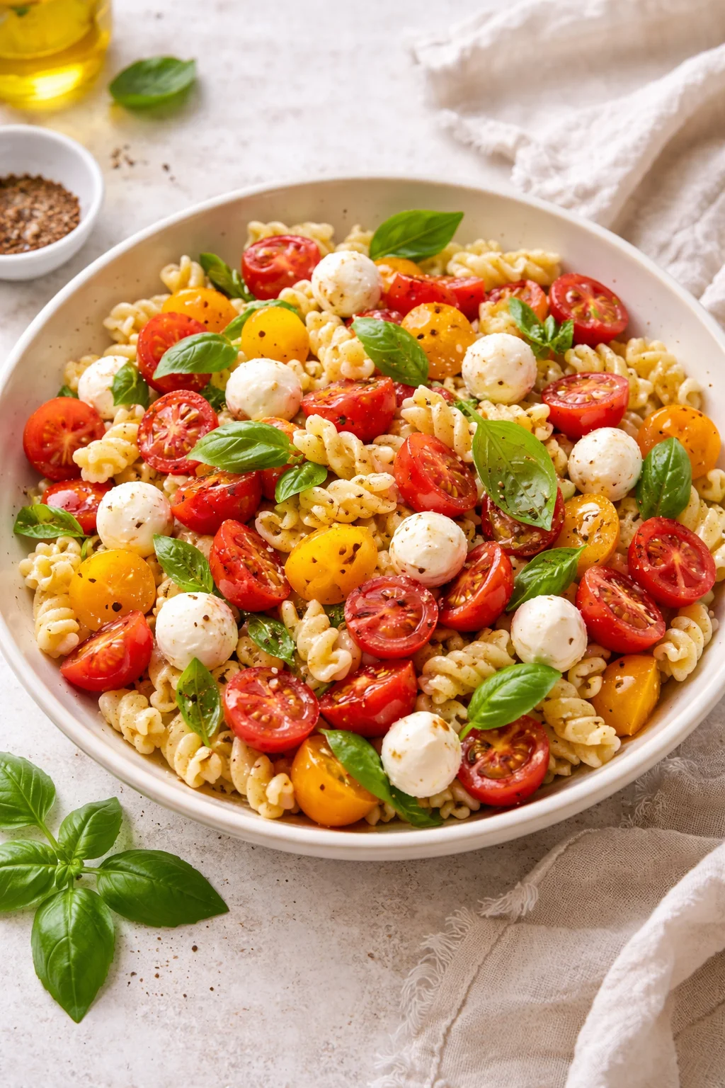Colorful Caprese Pasta Salad