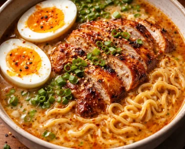 Creamy Garlic Chicken Ramen