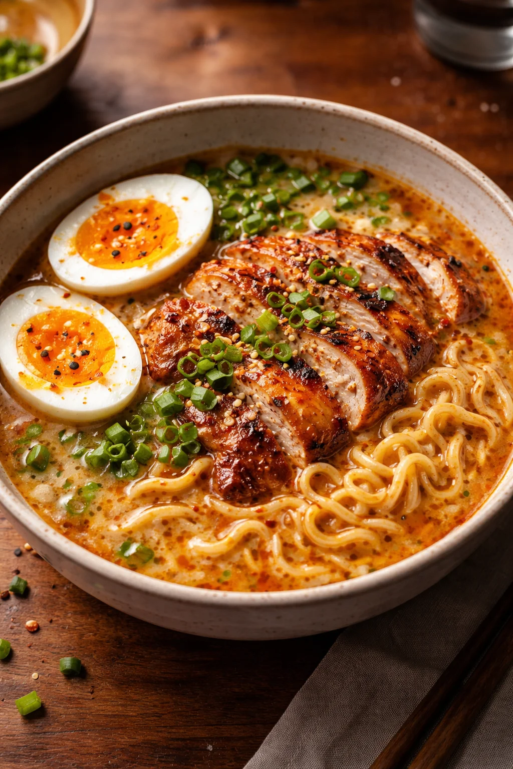 Creamy Garlic Chicken Ramen