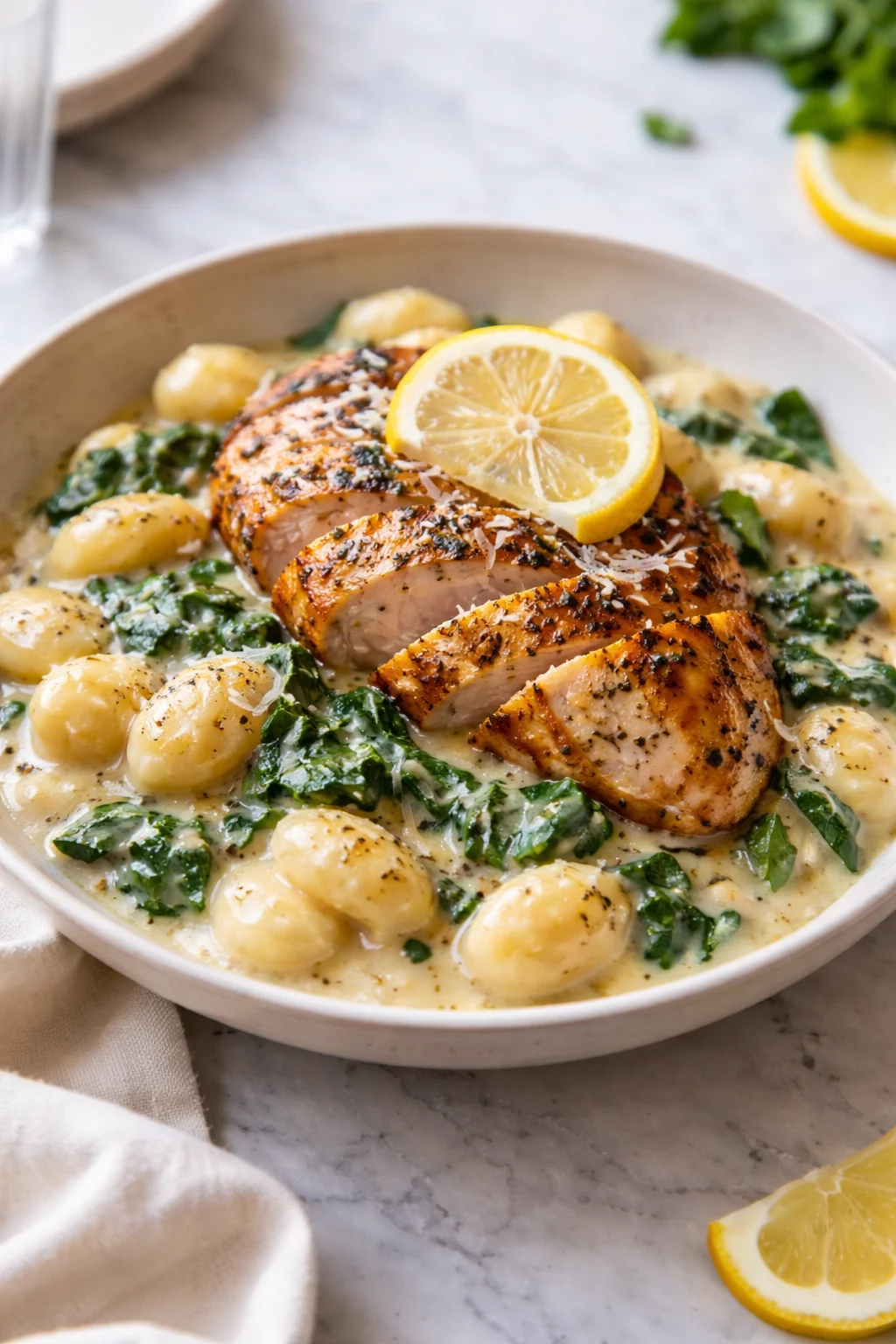 Creamy Lemon Parmesan Chicken Gnocchi