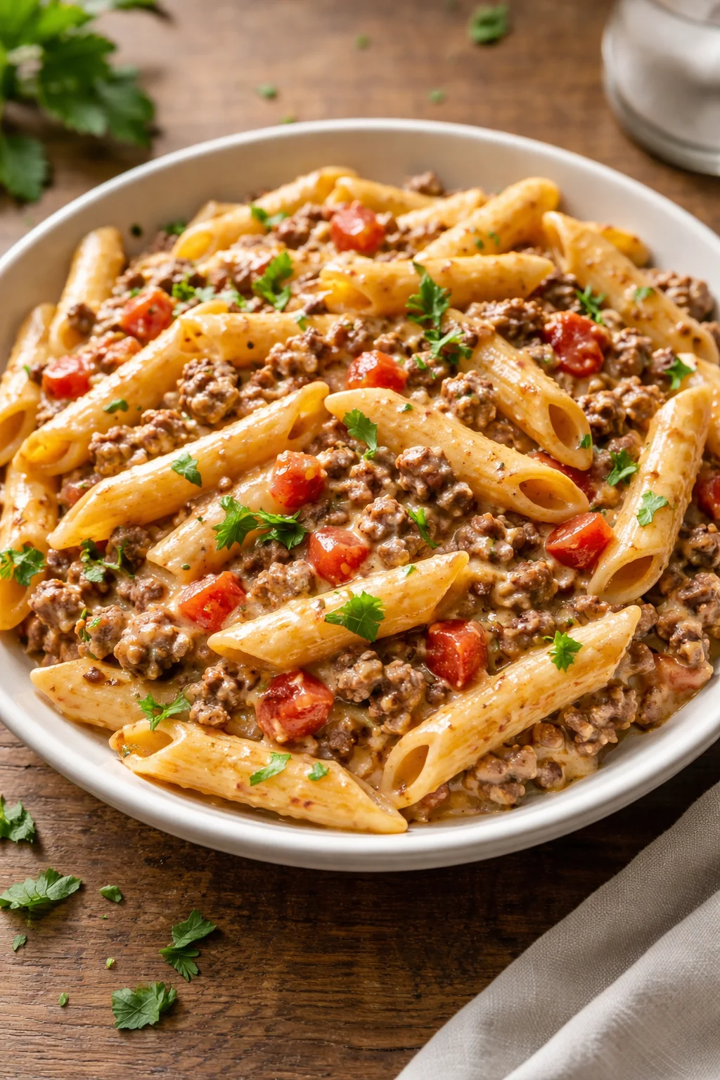 Creamy Rotel Pasta with Ground Beef for Cozy Weeknight Dinners
