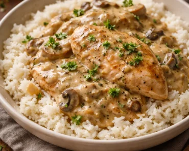 Creamy Smothered Chicken and Rice