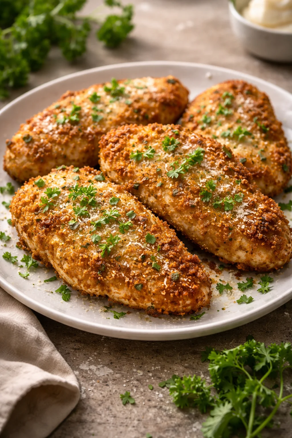 Crispy Baked Italian Parmesan Chicken