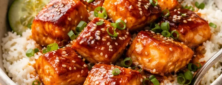 Crispy Salmon and Rice Bowl