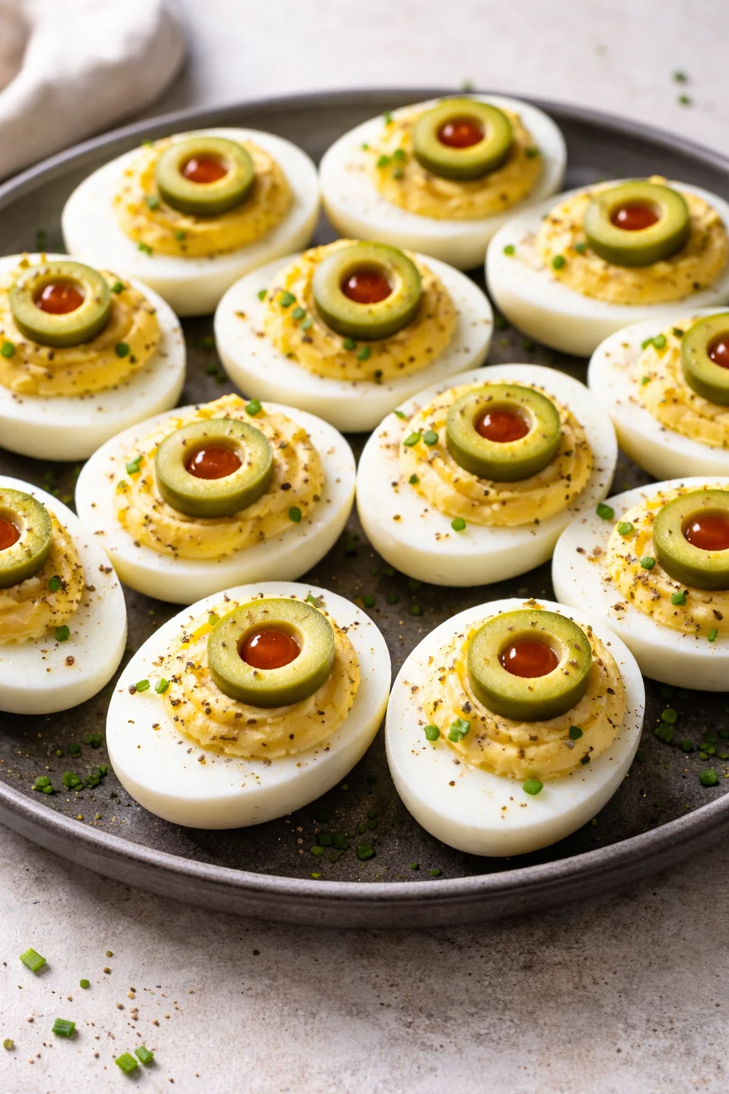 Dirty Martini Deviled Eggs