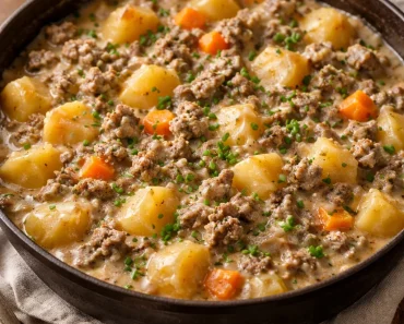 Easy One-Pan Creamy Meat & Potato Skillet