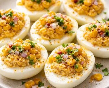 Elote Deviled Eggs with Zesty Chipotle Mayo Elote Deviled Eggs with Zesty Chipotle Mayo