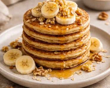 Healthy Banana Oatmeal Pancakes