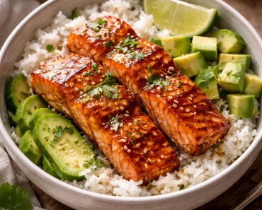Honey Glazed Salmon Bowls Honey Glazed Salmon Bowls