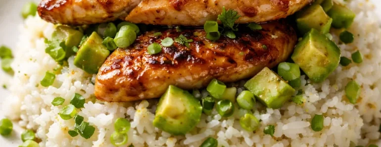 Honey Lime Chicken & Avocado Rice Stack