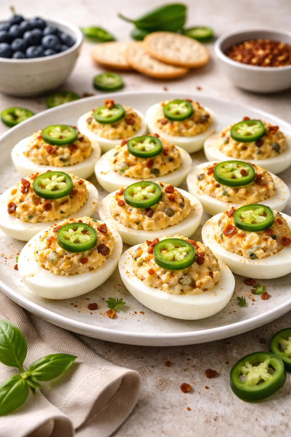 Jalapeno Popper Deviled Eggs