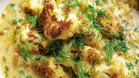 Rich Mediterranean Cauliflower Soup