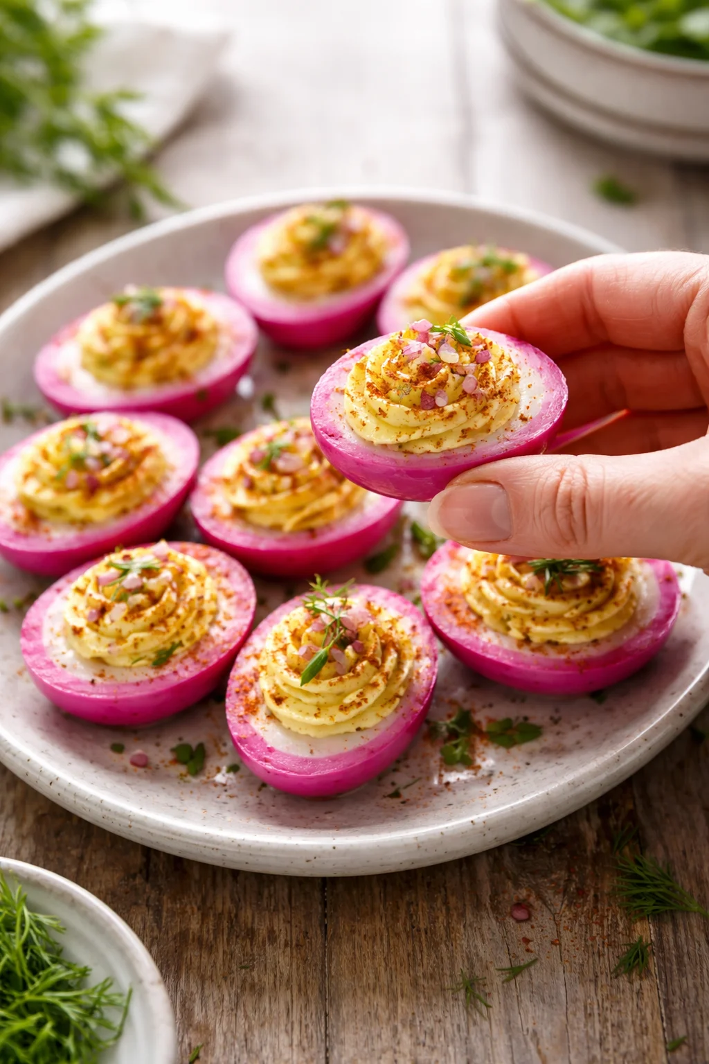 Perfectly Pink Deviled Egg Recipe