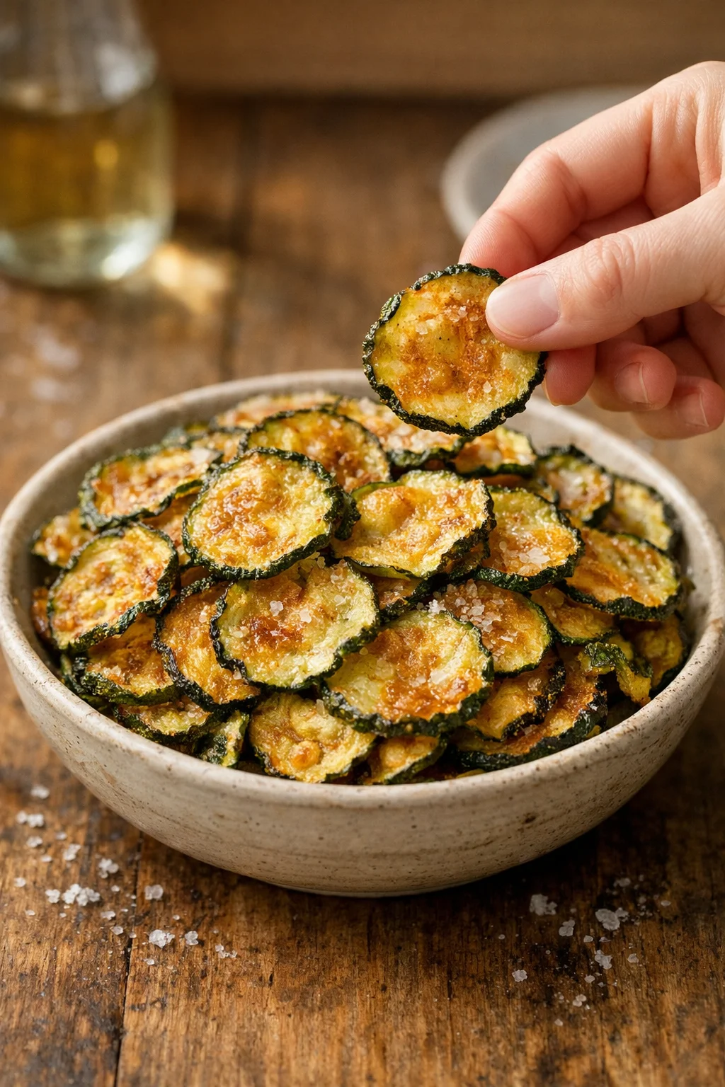 Salt and Vinegar Zucchini Chips