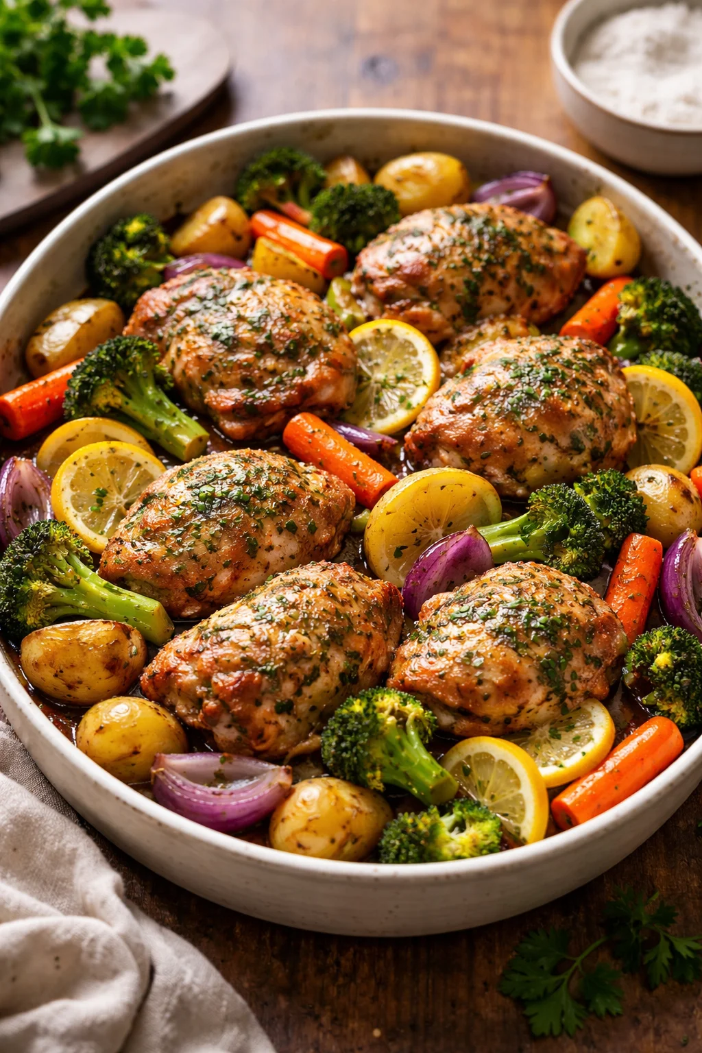 Sheet Pan Lemon Herb Chicken and Vegetables
