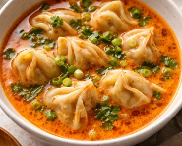 Simple Coconut Curry Soup with Dumplings