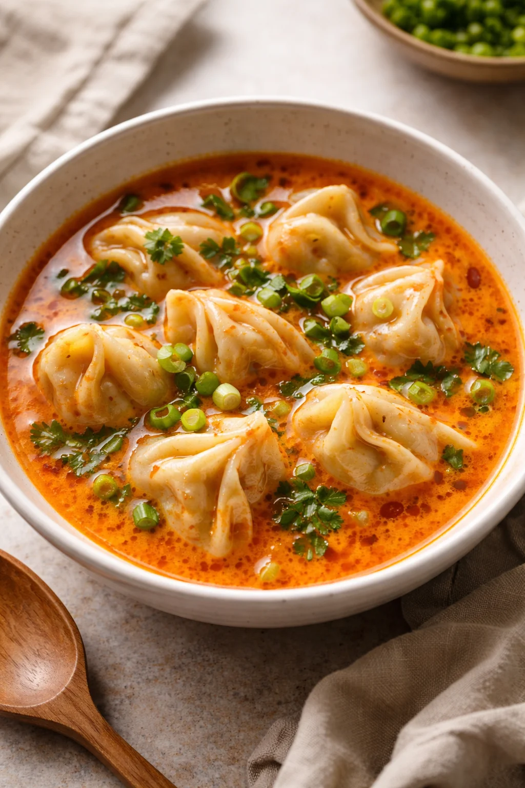Simple Coconut Curry Soup with Dumplings