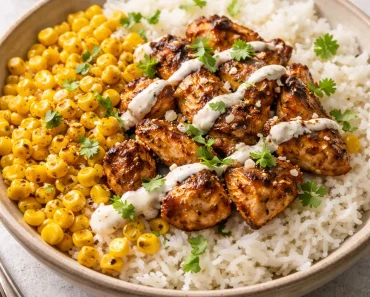 Street Corn Chicken Rice Bowl