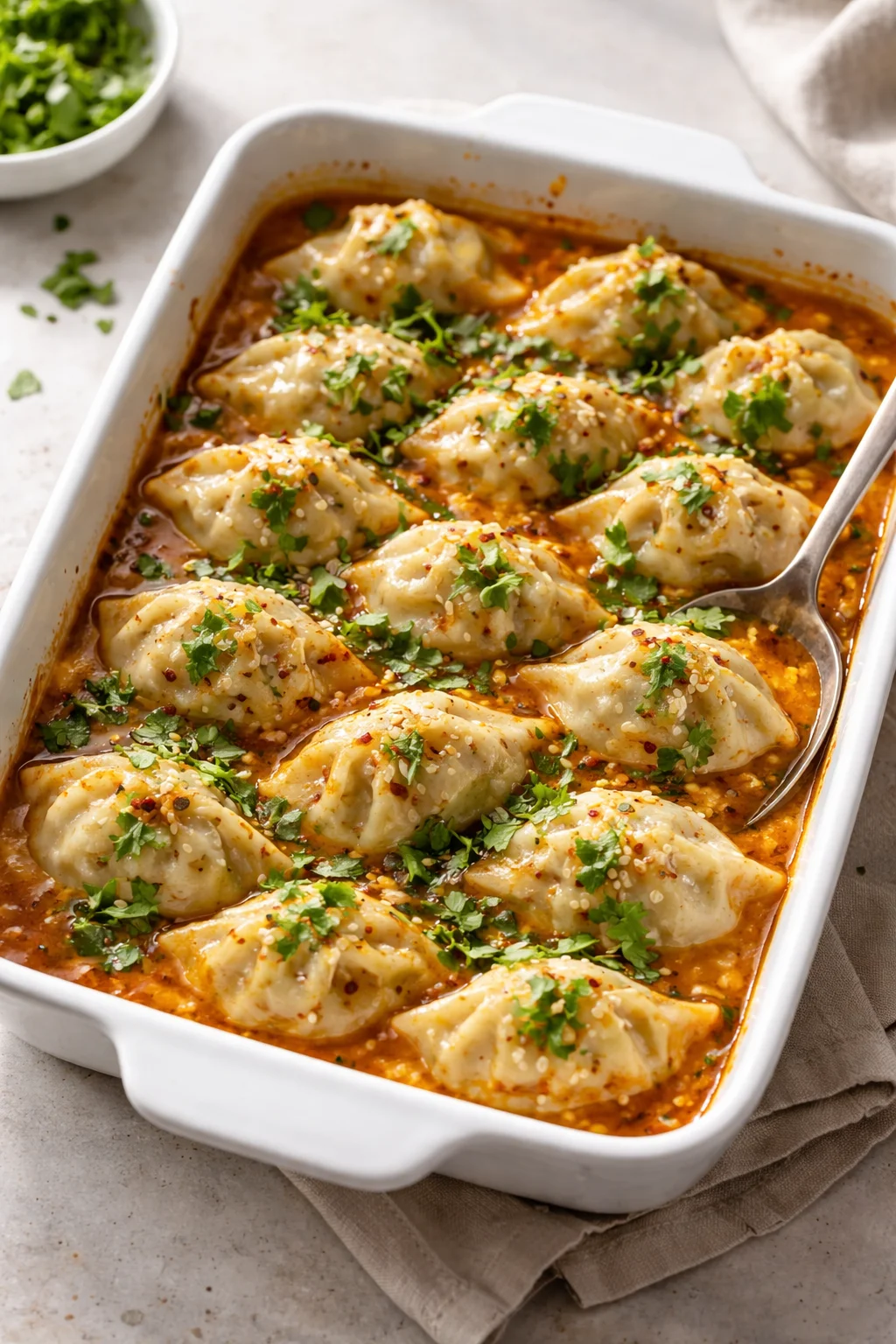 Viral Dumpling Bake
