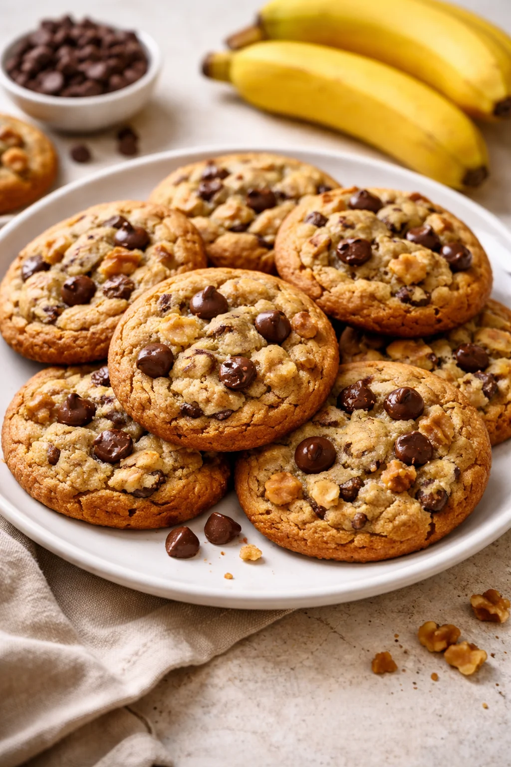 Banana Bread Chocolate Chip Cookies